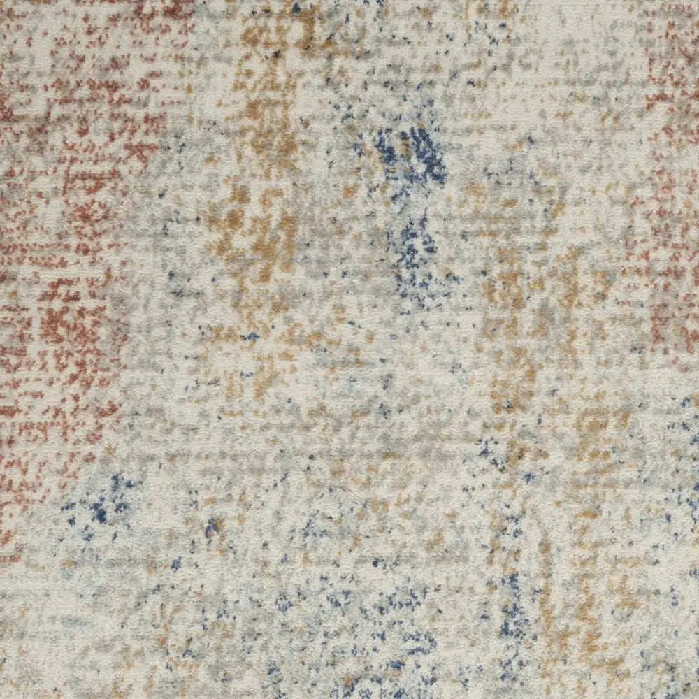 3' X 5' Ivory Abstract Power Loom Distressed Non Skid Area Rug - Homeroots - Flyclothing LLC