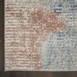 3' X 5' Ivory Abstract Power Loom Distressed Non Skid Area Rug - Homeroots
