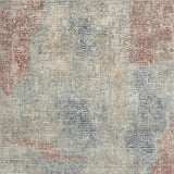 5' X 7' Ivory Abstract Power Loom Distressed Non Skid Area Rug