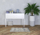 2' X 4' Ivory And Blue Oriental Power Loom Non Skid Area Rug - Homeroots - Flyclothing LLC