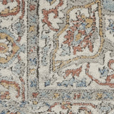 2' X 8' Ivory And Blue Oriental Power Loom Non Skid Runner Rug - Homeroots - Flyclothing LLC