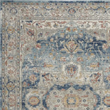 4' X 6' Ivory And Blue Oriental Power Loom Non Skid Area Rug - Homeroots - Flyclothing LLC