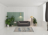 5' X 7' Ivory And Blue Oriental Power Loom Non Skid Area Rug - Homeroots - Flyclothing LLC