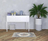 2' X 4' Blue And Grey Oriental Power Loom Non Skid Area Rug - Homeroots