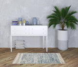 3' X 5' Blue Abstract Power Loom Distressed Non Skid Area Rug - Homeroots