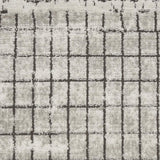 2' X 4' Ivory And Grey Abstract Power Loom Distressed Non Skid Area Rug - Homeroots - Flyclothing LLC
