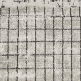 2' X 4' Ivory And Grey Abstract Power Loom Distressed Non Skid Area Rug - Homeroots - Flyclothing LLC