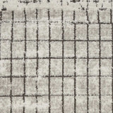 2' X 4' Ivory And Grey Abstract Power Loom Distressed Non Skid Area Rug - Homeroots - Flyclothing LLC