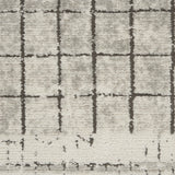 2' X 4' Ivory And Grey Abstract Power Loom Distressed Non Skid Area Rug - Homeroots - Flyclothing LLC