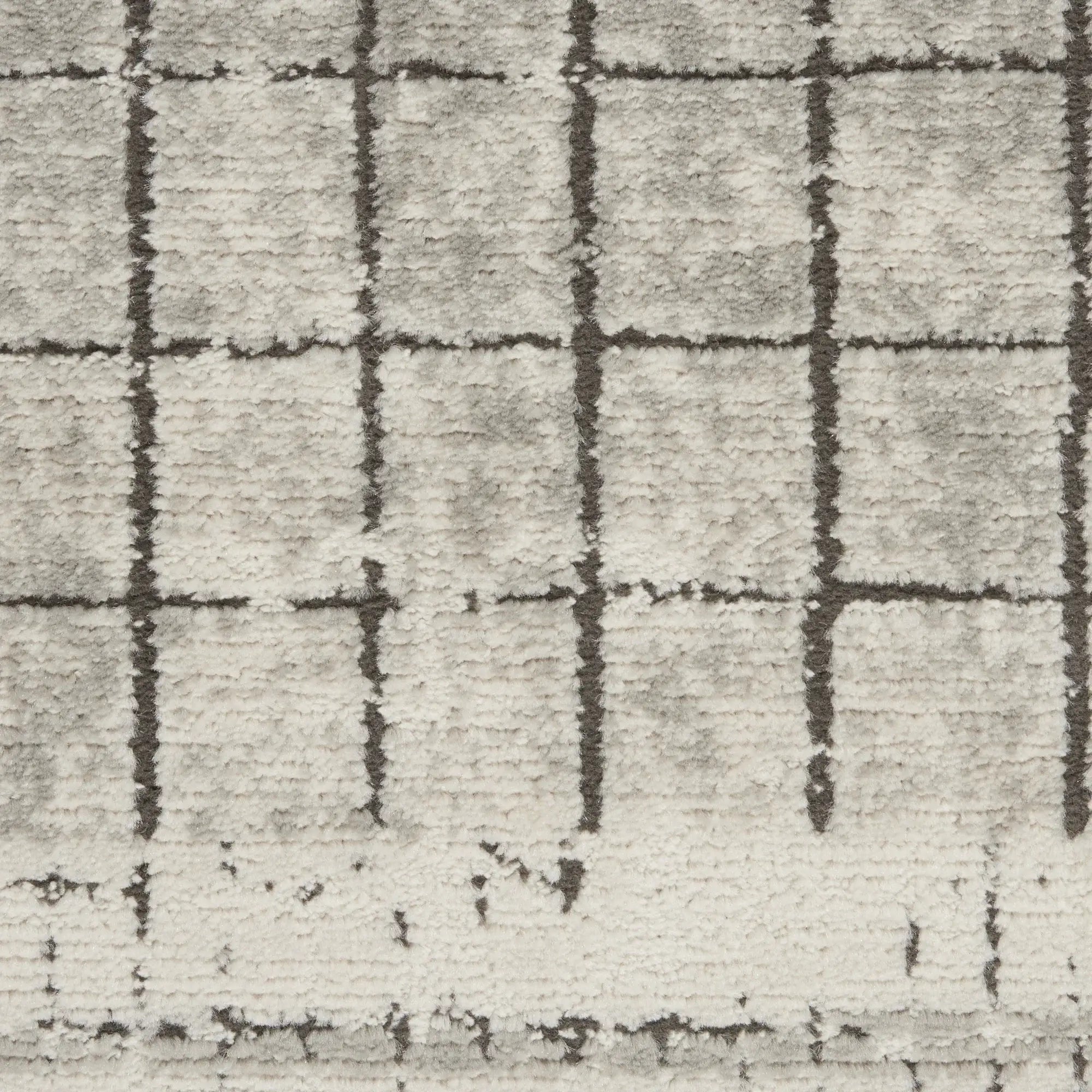 2' X 4' Ivory And Grey Abstract Power Loom Distressed Non Skid Area Rug - Homeroots - Flyclothing LLC