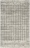 3' X 5' Ivory And Grey Abstract Power Loom Distressed Non Skid Area Rug - Homeroots