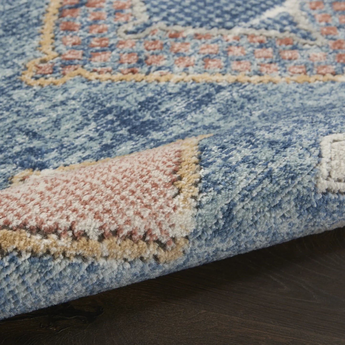 2' X 4' Blue Southwestern Power Loom Non Skid Area Rug - Homeroots - Flyclothing LLC
