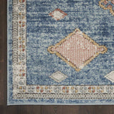 2' X 4' Blue Southwestern Power Loom Non Skid Area Rug - Homeroots - Flyclothing LLC