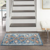 2' X 4' Blue Southwestern Power Loom Non Skid Area Rug - Homeroots - Flyclothing LLC