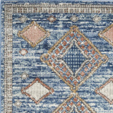 3' X 5' Blue Southwestern Power Loom Non Skid Area Rug - Homeroots