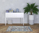 3' X 5' Blue Southwestern Power Loom Non Skid Area Rug - Homeroots