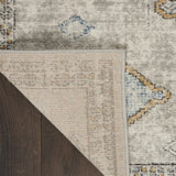 3' X 5' Ivory Grey And Blue Southwestern Power Loom Non Skid Area Rug - Homeroots - Flyclothing LLC
