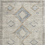 5' X 7' Ivory Grey And Blue Southwestern Power Loom Non Skid Area Rug - Homeroots