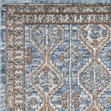 2' X 4' Blue Southwestern Power Loom Non Skid Area Rug - Homeroots