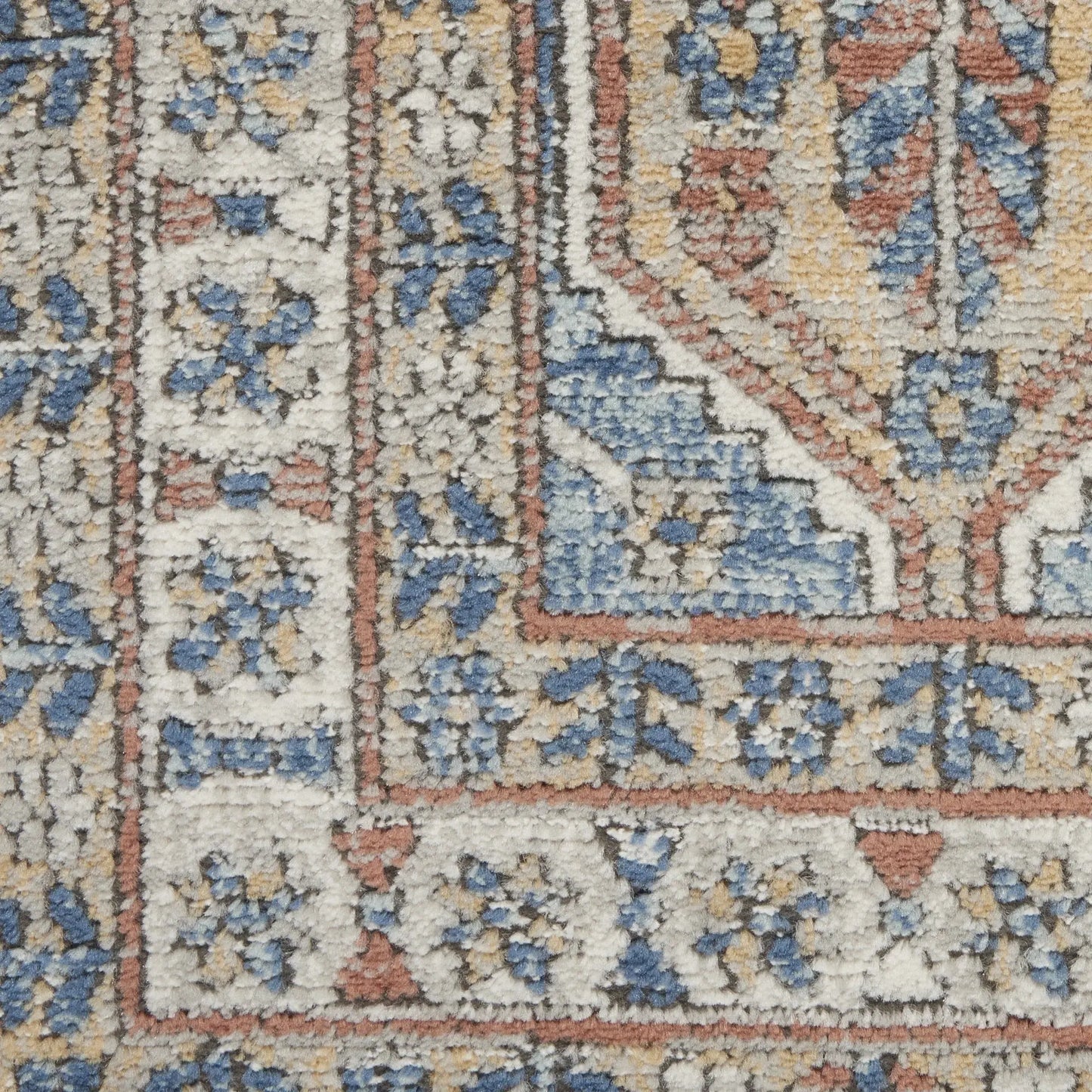 2' X 4' Blue Southwestern Power Loom Non Skid Area Rug - Homeroots - Flyclothing LLC