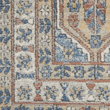 2' X 4' Blue Southwestern Power Loom Non Skid Area Rug - Homeroots - Flyclothing LLC
