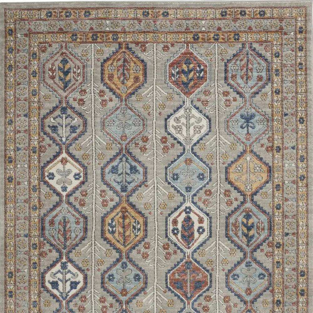4' X 6' Grey Southwestern Power Loom Non Skid Area Rug - Homeroots - Flyclothing LLC