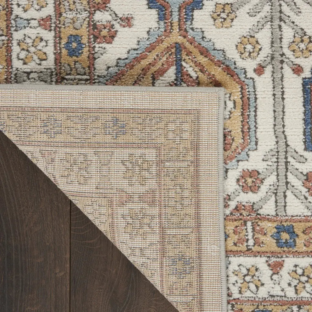2' X 4' Ivory Southwestern Power Loom Non Skid Area Rug - Homeroots - Flyclothing LLC