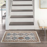 2' X 4' Ivory Southwestern Power Loom Non Skid Area Rug - Homeroots - Flyclothing LLC