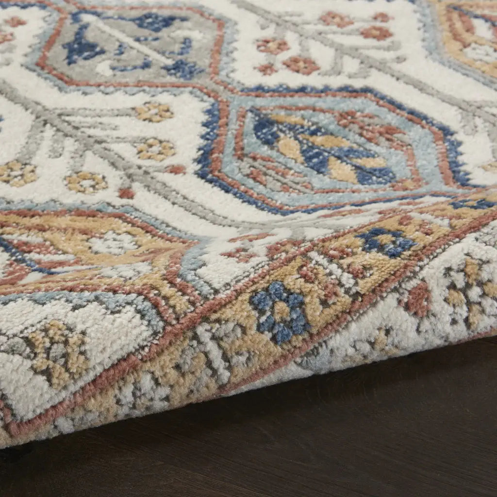 4' X 6' Ivory Southwestern Power Loom Non Skid Area Rug - Homeroots - Flyclothing LLC
