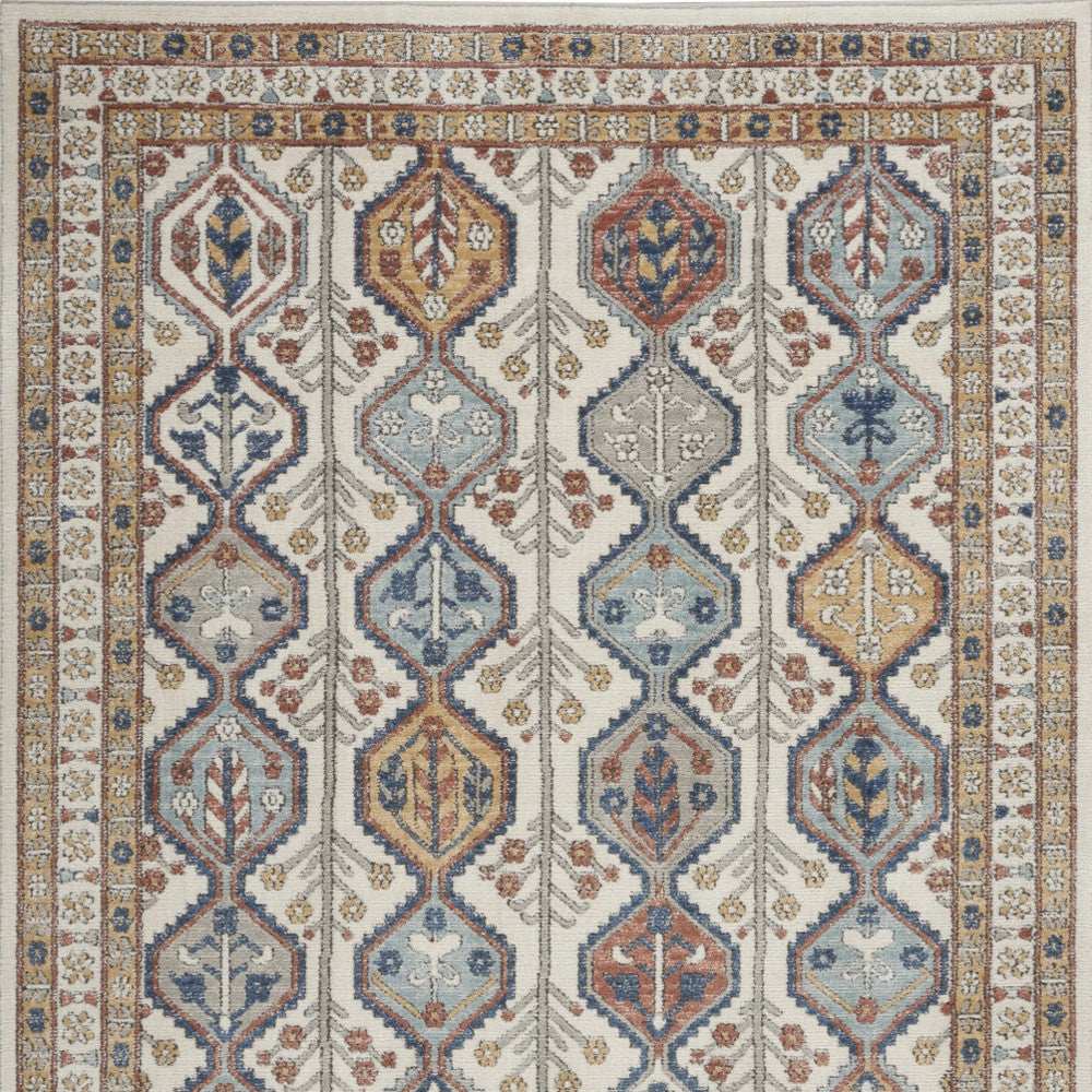 4' X 6' Ivory Southwestern Power Loom Non Skid Area Rug - Homeroots - Flyclothing LLC