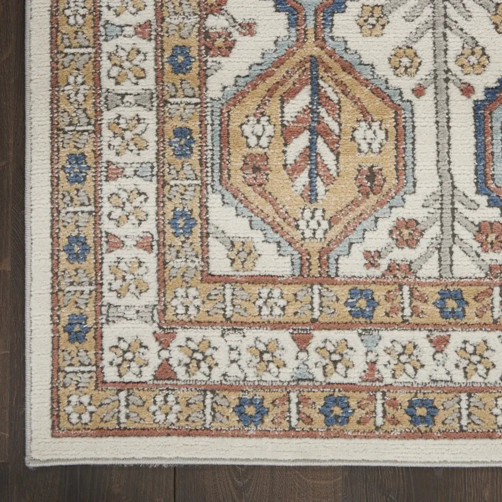 4' X 6' Ivory Southwestern Power Loom Non Skid Area Rug - Homeroots - Flyclothing LLC