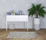 3' X 5' Blue And Ivory Southwestern Power Loom Non Skid Area Rug - Homeroots - Flyclothing LLC