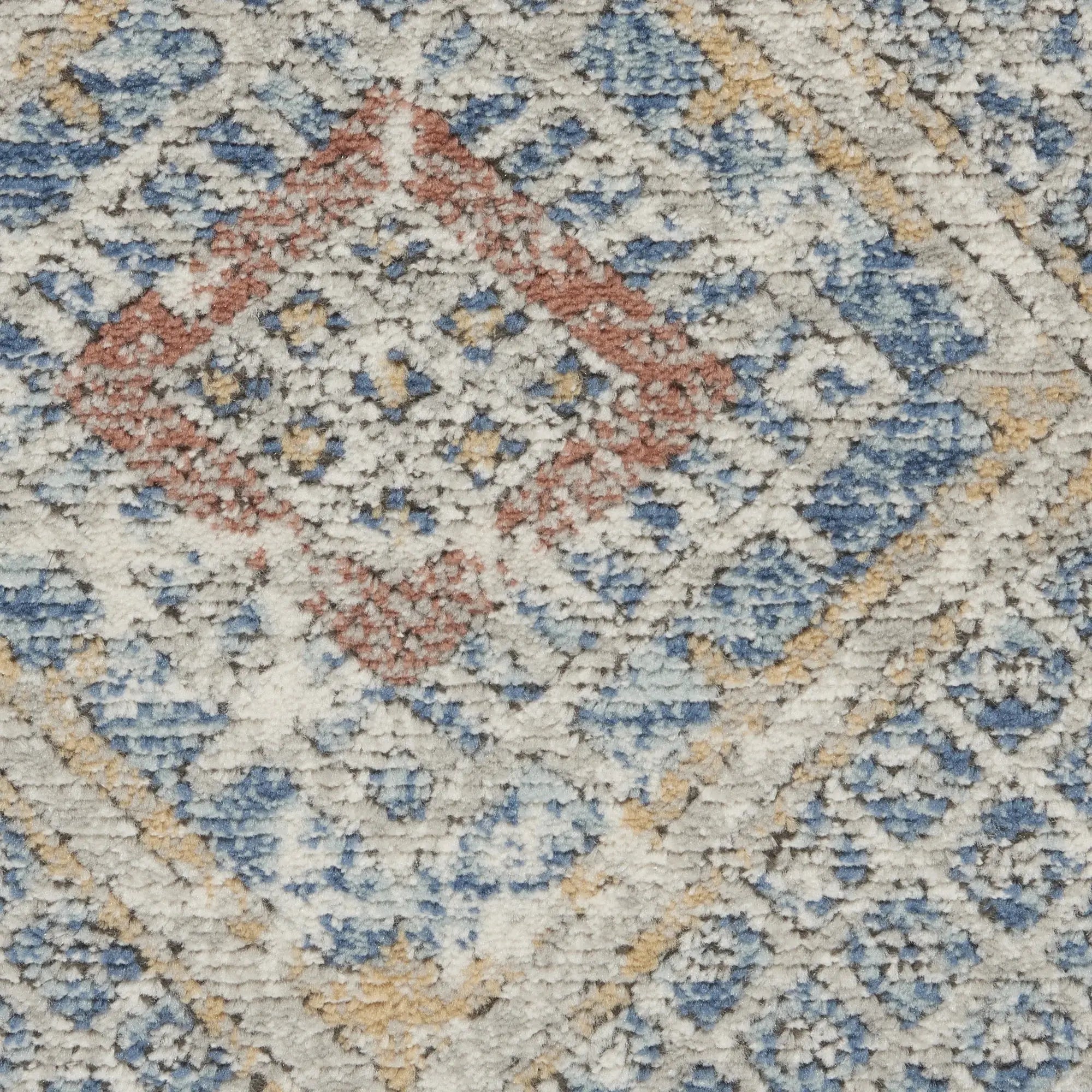 3' X 5' Blue And Ivory Southwestern Power Loom Non Skid Area Rug - Homeroots - Flyclothing LLC