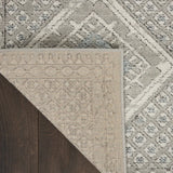 3' X 5' Grey Ivory And Blue Southwestern Power Loom Non Skid Area Rug - Homeroots - Flyclothing LLC