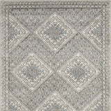 3' X 5' Grey Ivory And Blue Southwestern Power Loom Non Skid Area Rug - Homeroots - Flyclothing LLC