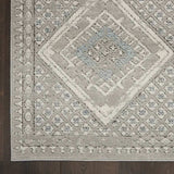 3' X 5' Grey Ivory And Blue Southwestern Power Loom Non Skid Area Rug - Homeroots - Flyclothing LLC