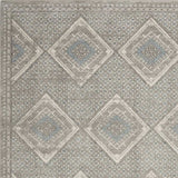 4' X 6' Grey Ivory And Blue Southwestern Power Loom Non Skid Area Rug - Homeroots - Flyclothing LLC