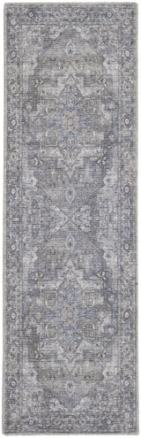 2' X 6' Grey Oriental Power Loom Distressed Washable Runner Rug - Homeroots - Flyclothing LLC