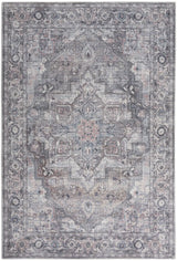 5' X 7' Grey Oriental Power Loom Distressed Washable Area Rug - Homeroots - Flyclothing LLC