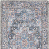 2' X 6' Light Blue Oriental Power Loom Distressed Washable Runner Rug - Homeroots - Flyclothing LLC