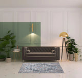 4' X 6' Light Blue Oriental Power Loom Distressed Washable Area Rug - Homeroots - Flyclothing LLC