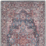 2' X 6' Red Oriental Power Loom Distressed Washable Runner Rug - Homeroots - Flyclothing LLC