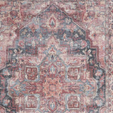 4' X 6' Multicolor Oriental Power Loom Distressed Washable Area Rug - Homeroots