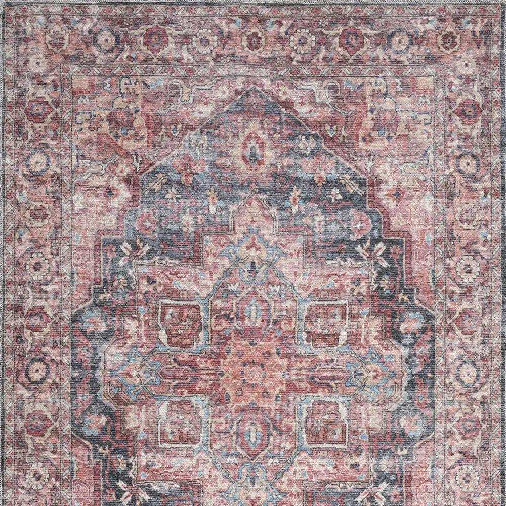 4' X 6' Multicolor Oriental Power Loom Distressed Washable Area Rug - Homeroots - Flyclothing LLC