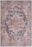 5' X 7' Multicolor Oriental Power Loom Distressed Washable Area Rug - Homeroots