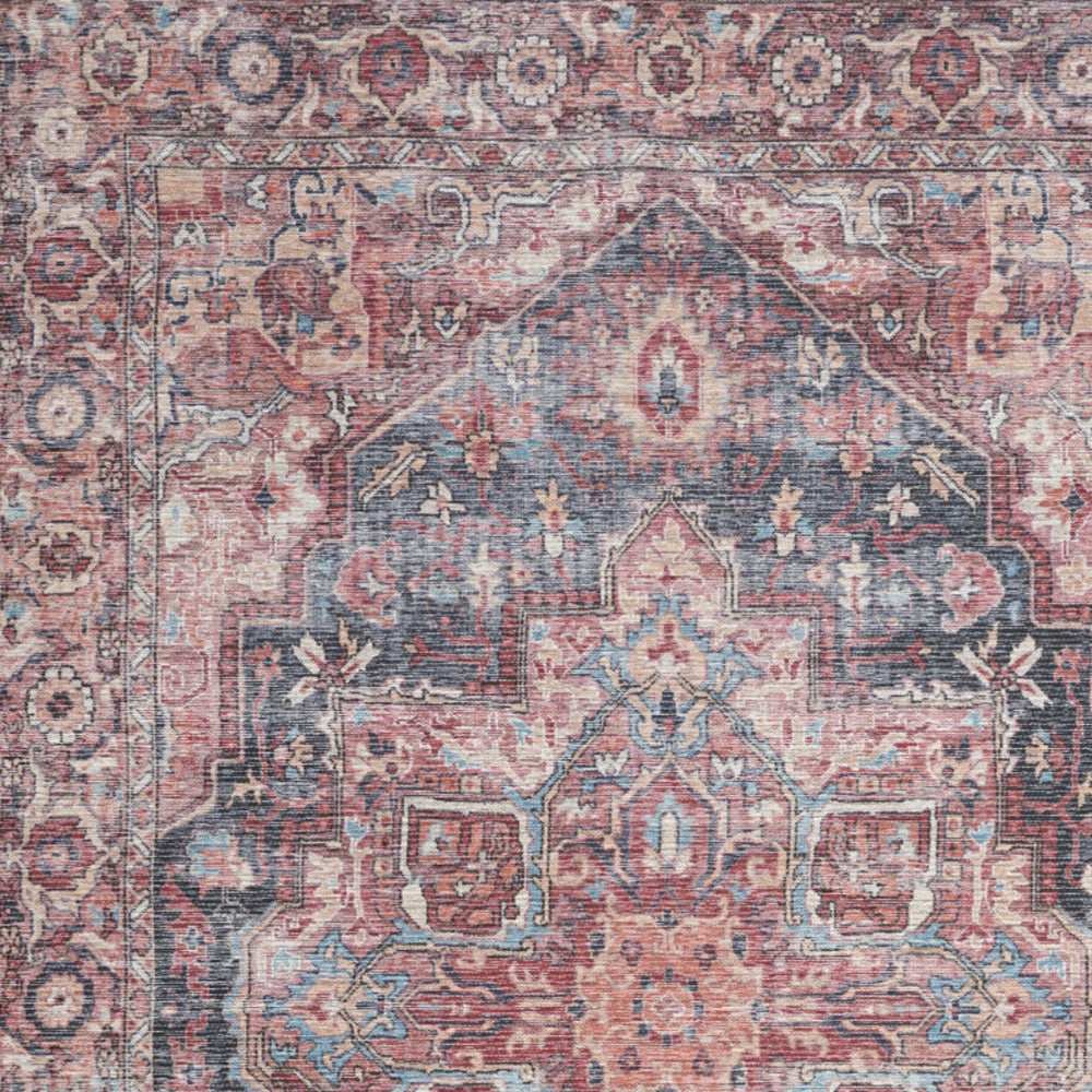 5' X 7' Multicolor Oriental Power Loom Distressed Washable Area Rug - Homeroots - Flyclothing LLC
