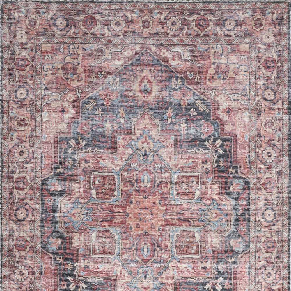 5' X 7' Multicolor Oriental Power Loom Distressed Washable Area Rug - Homeroots - Flyclothing LLC