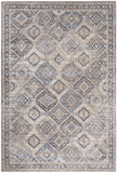4' X 6' Ivory Latte Oriental Power Loom Distressed Washable Area Rug