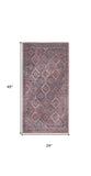 2' X 4' Maroon Oriental Power Loom Distressed Washable Area Rug - Homeroots - Flyclothing LLC