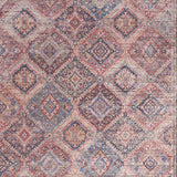4' X 6' Multicolor Oriental Power Loom Distressed Washable Area Rug - Homeroots
